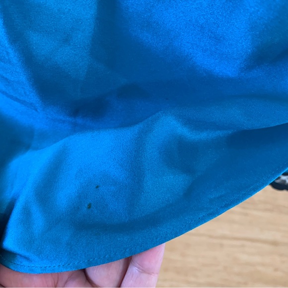 Vintage Victoria's Secret Teal Black Lace Chemise Nightgown Gold Label Size P - Picture 2 of 8